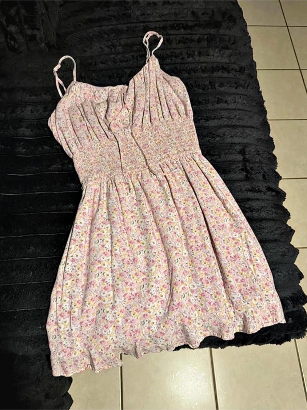 Liberty Love Floral Mini Dress in Pink & White Size XL